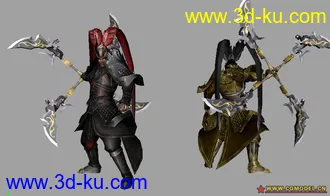 3D打印模型吕布和贴图的图片