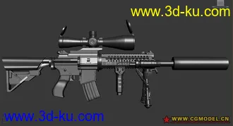 3D打印模型狙击抢  - -的图片