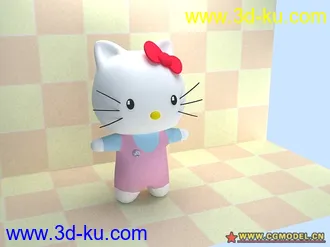 3D打印模型Hello Kitty  妹子你们懂滴。。。的图片