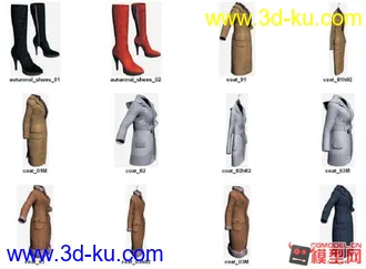 男士衣服MAX模型加贴图的图片