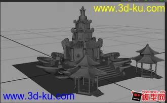 3D打印模型十指紧扣  佛塔，临摹的图片