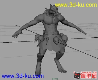 3D打印模型十指紧扣  狼人 临摹的图片