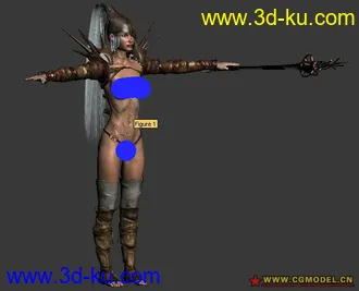 游戏人物女战士模型的图片