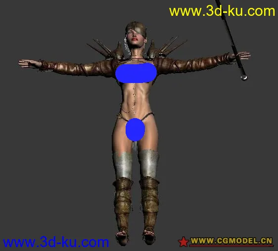 游戏人物女战士模型的图片2