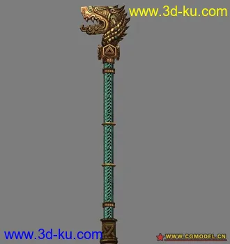 3D打印模型龙头杖的图片