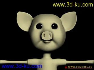 3D打印模型可爱的小猪的图片