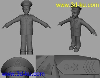 3D打印模型人民警察的图片