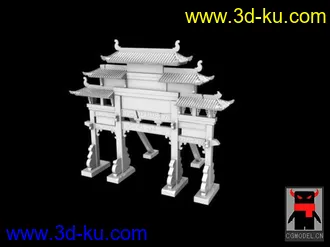 3D打印模型牌坊的图片