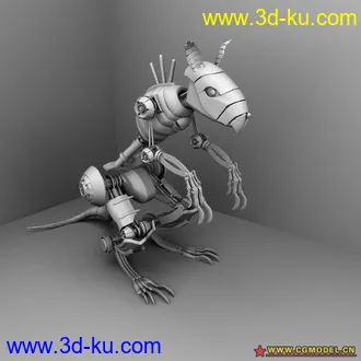 大一学maya建模做的模型（机器）的图片