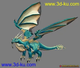 3D打印模型翼龙骨骼架设好了带材质的图片