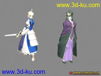 3D打印模型saber 和法师的图片