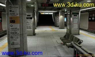 3D打印模型超逼真地铁站（有贴图的图片