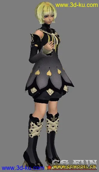 3D打印模型【真名法典】Rue~有标准姿势有动作~的图片