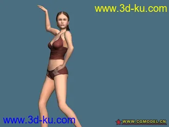 3D打印模型人物细模美女有贴图和骨骼的图片