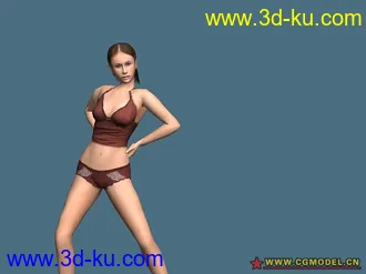 3D打印模型人物细模美女有贴图和骨骼的图片