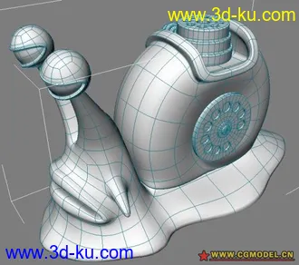 3D打印模型电话虫-蜗牛的图片