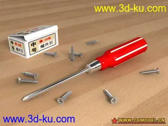 3D打印模型螺丝刀and螺丝钉的图片