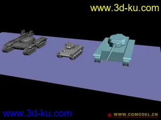 3D打印模型坦克三个的图片