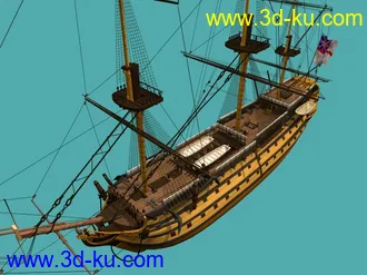 3D打印模型巨大的古代战舰（船）的图片