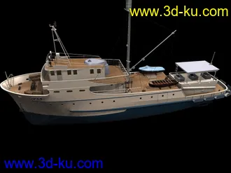 3D打印模型一只小型游轮的图片