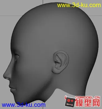 自己做的一个动画头部模型的图片