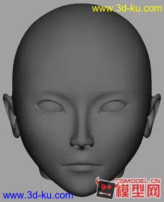 自己做的一个动画头部模型的图片