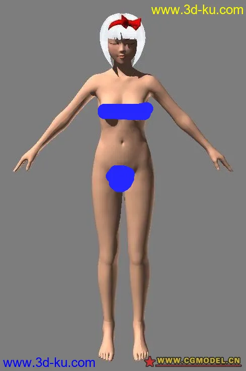 【3D箱娘】三种肤色人物打包下载模型的图片1