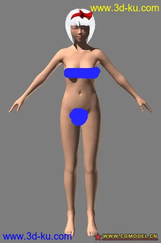 3D打印模型【3D箱娘】三种肤色人物打包下载的图片