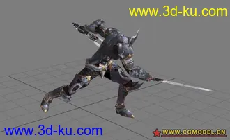 3D打印模型双手剑龙战士 全身帅气盔甲 带一套攻击动作的图片
