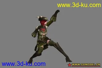 3D打印模型漂亮的女射手 带一套完整动画 绝对漂亮哦！的图片