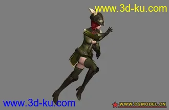 3D打印模型漂亮的女射手 带一套完整动画 绝对漂亮哦！的图片