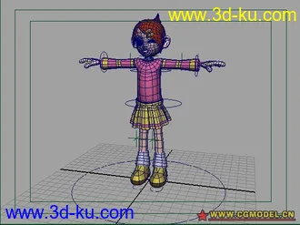 卡通小女孩 模型的图片