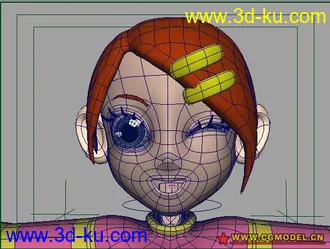 卡通小女孩 模型的图片