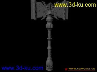 3D打印模型等待拓扑的锤子的图片