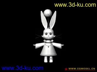 3D打印模型努力做的卡通小兔兔作业的图片