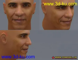 3D打印模型美国总统 奥巴马头部的图片