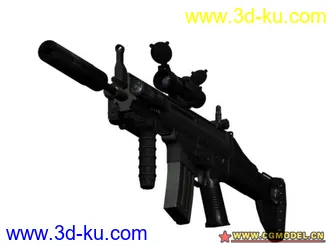 3D打印模型辐射3高清MOD武器导出.之战术型SCAR的图片