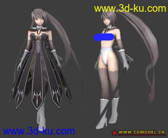 3D打印模型比较精细的手办风格性感美女的图片