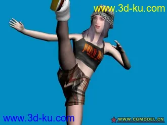 3D打印模型美女加骨骼绑定的图片