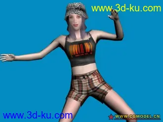 3D打印模型美女加骨骼绑定的图片