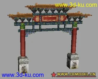3D打印模型牌坊的图片