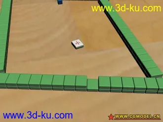 3D打印模型做好了的一副麻将的图片