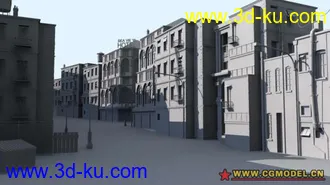 3D打印模型不錯的歐洲街道場景的图片
