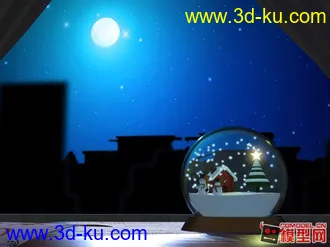 3D打印模型原创水晶球。的图片