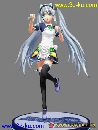 3D打印模型卡通猫娘MM的图片