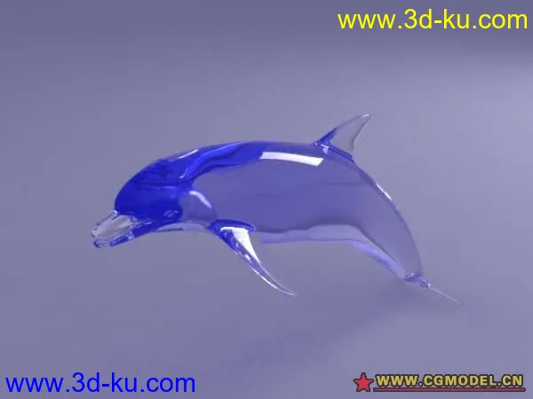 水晶海豚模型的图片1