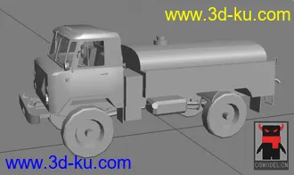 3D打印模型gaz_fuel 军事油罐卡车的图片