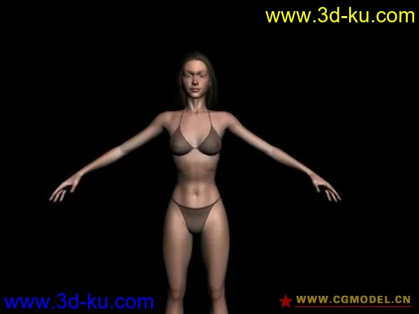 超精細漂亮女體 帶骨架模型的图片1