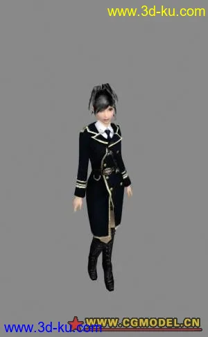 唯美清纯 美女空姐游戏模型的图片