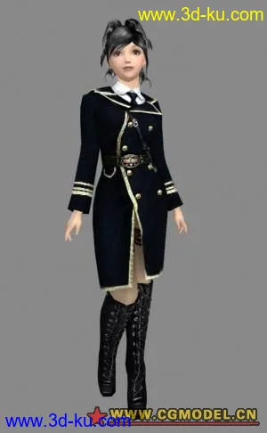 唯美清纯 美女空姐游戏模型的图片